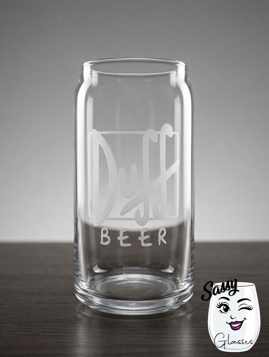 Duff Beer Can Style Glass