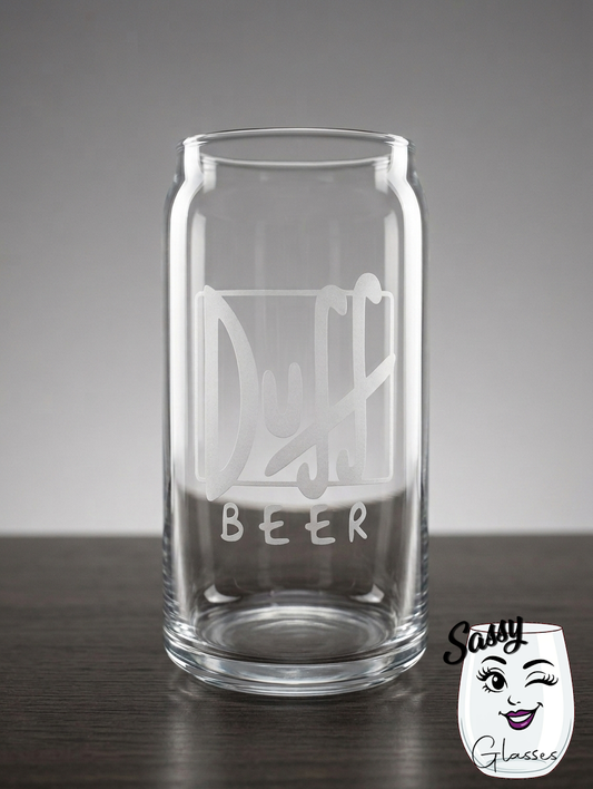 Duff Beer Can Style Glass